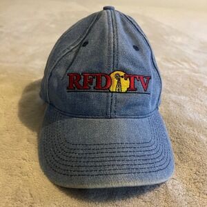 RFD TV‎ Denim Hat Artwear Unlimited Baseball Cap Embroidered Logo Strapback Gym